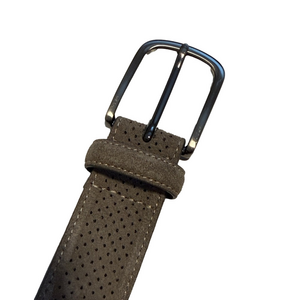 Johnston & Murphy taupe suede Belt sz 40